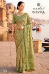 Shivika Vol 2 By Kashvi Black Moss Foil Printed Saree Suppliers In India
